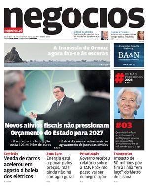 Capa de Jornal Negócios