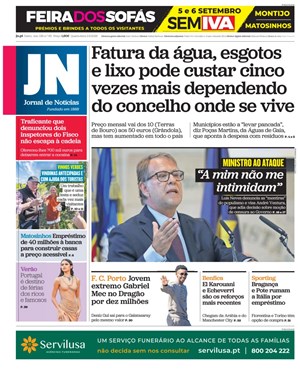 Capa de Jornal de Notícias