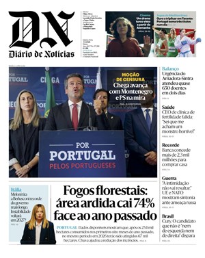 Capa de Diário de Notícias