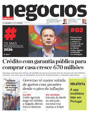 Capa de Jornal Negócios