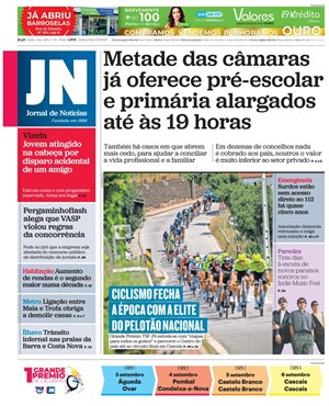 Capa de Jornal de Notícias