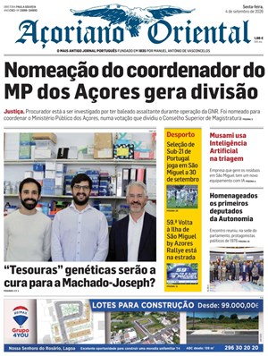 Capa de Açoriano Oriental