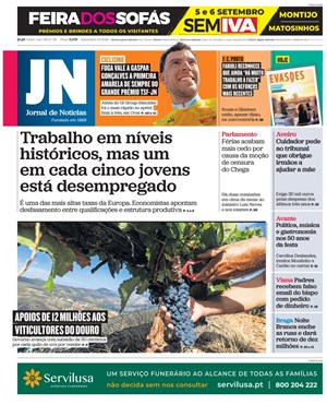 Capa de Jornal de Notícias