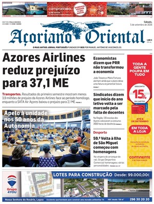 Capa de Açoriano Oriental
