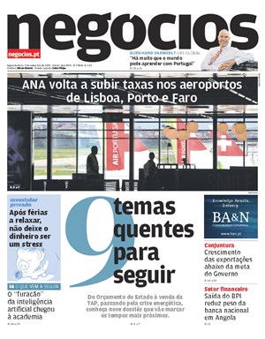 Capa de Jornal Negócios
