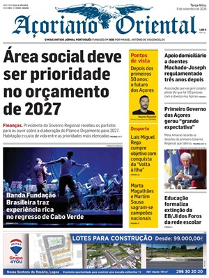 Capa de Açoriano Oriental