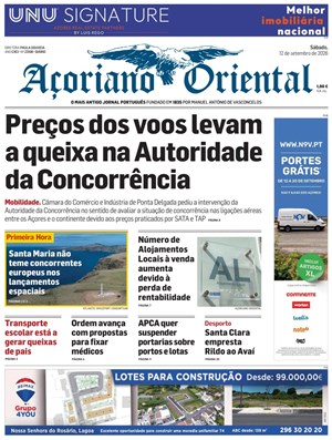 Capa de Açoriano Oriental