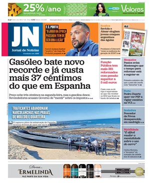 Capa de Jornal de Notícias