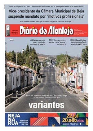 Capa de Diário do Alentejo