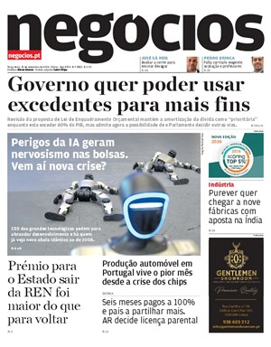 Capa de Jornal Negócios