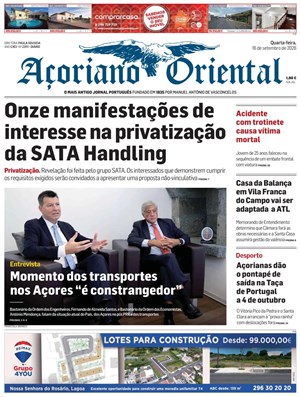 Capa de Açoriano Oriental