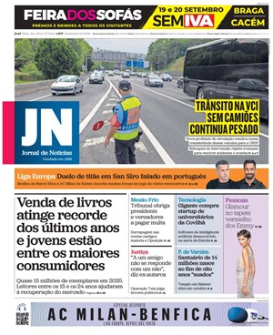 Capa de Jornal de Notícias