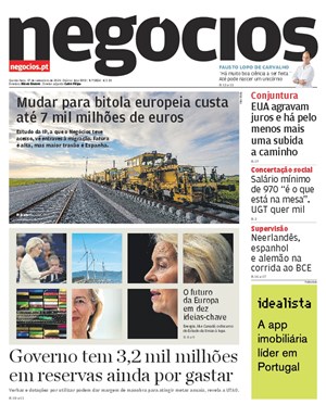 Capa de Jornal Negócios
