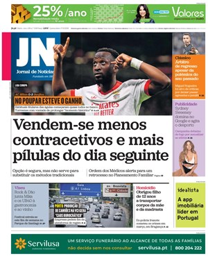Capa de Jornal de Notícias