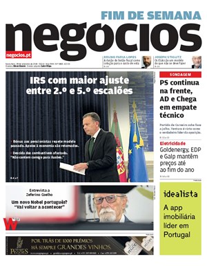Capa de Jornal Negócios