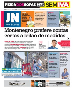 Capa de Jornal de Notícias