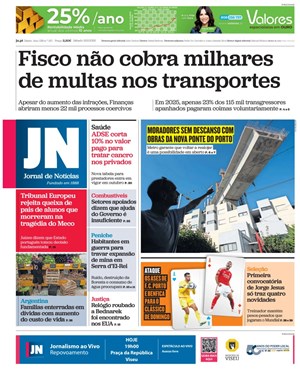Capa de Jornal de Notícias