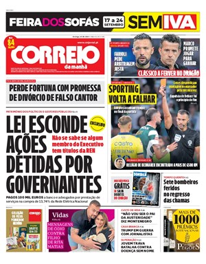 Capa de Correio da Manhã