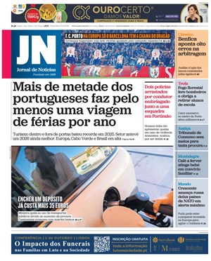 Capa de Jornal de Notícias