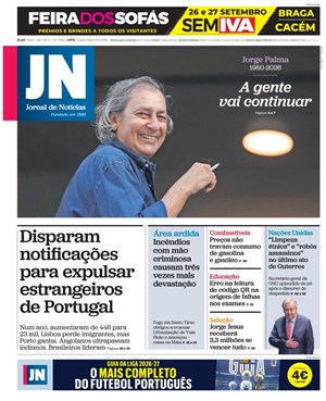 Capa de Jornal de Notícias
