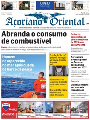 Capa de Açoriano Oriental