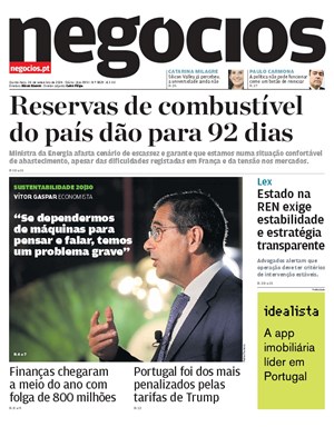 Capa de Jornal Negócios