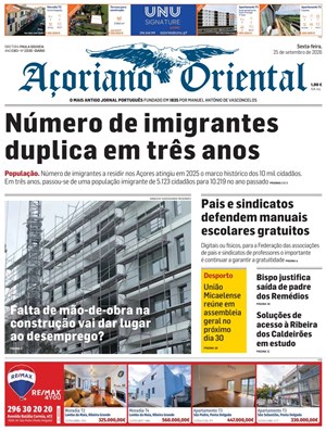Capa de Açoriano Oriental