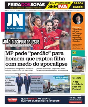 Capa de Jornal de Notícias