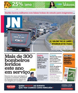 Capa de Jornal de Notícias