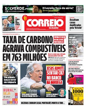 Capa de Correio da Manhã