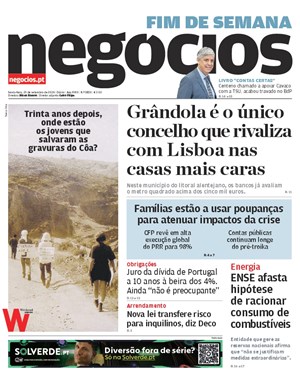 Capa de Jornal Negócios