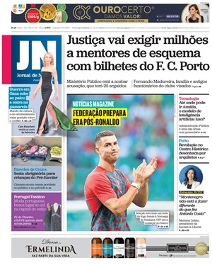 Capa de Jornal de Notícias