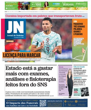 Capa de Jornal de Notícias