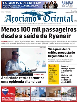 Capa de Açoriano Oriental