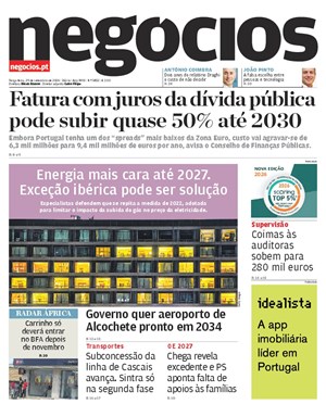 Capa de Jornal Negócios
