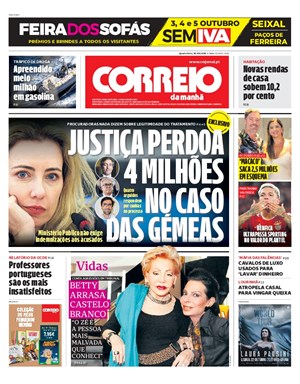 Capa de Correio da Manhã
