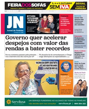 Capa de Jornal de Notícias
