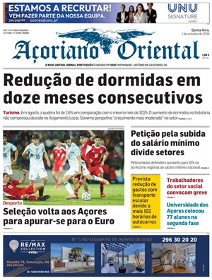 Capa de Açoriano Oriental