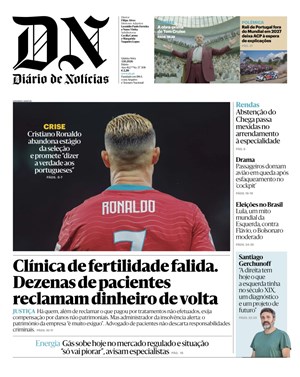 Capa de Diário de Notícias