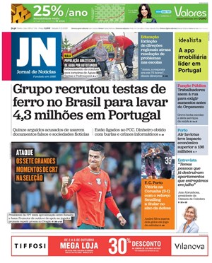 Capa de Jornal de Notícias