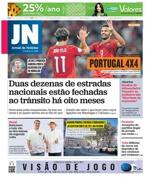 Capa de Jornal de Notícias