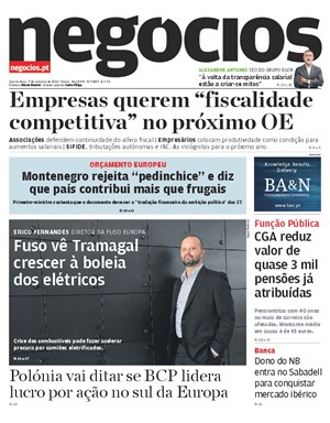 Capa de Jornal Negócios