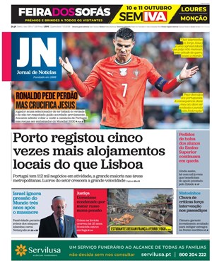 Capa de Jornal de Notícias