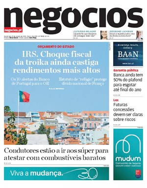 Capa de Jornal Negócios