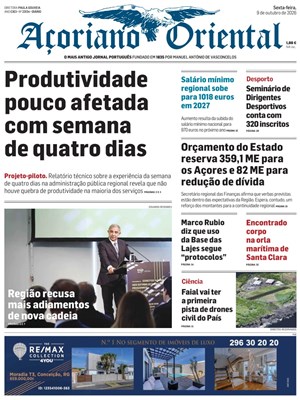 Capa de Açoriano Oriental