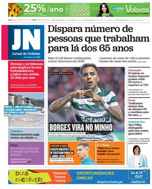 Capa de Jornal de Notícias