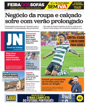 Capa de Jornal de Notícias