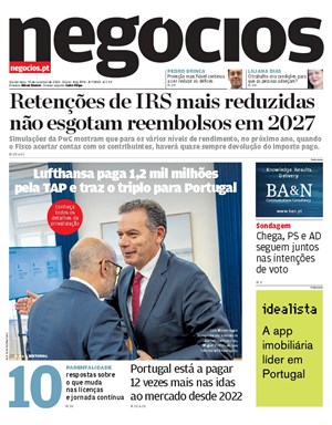Capa de Jornal Negócios