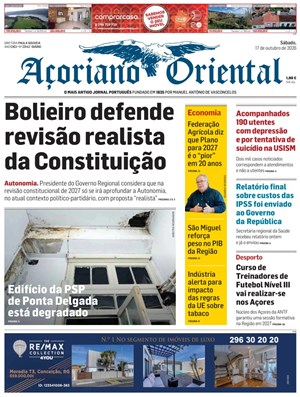 Capa de Açoriano Oriental