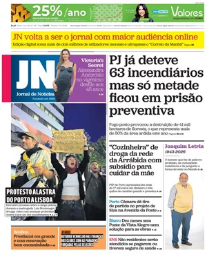 Capa de Jornal de Notícias